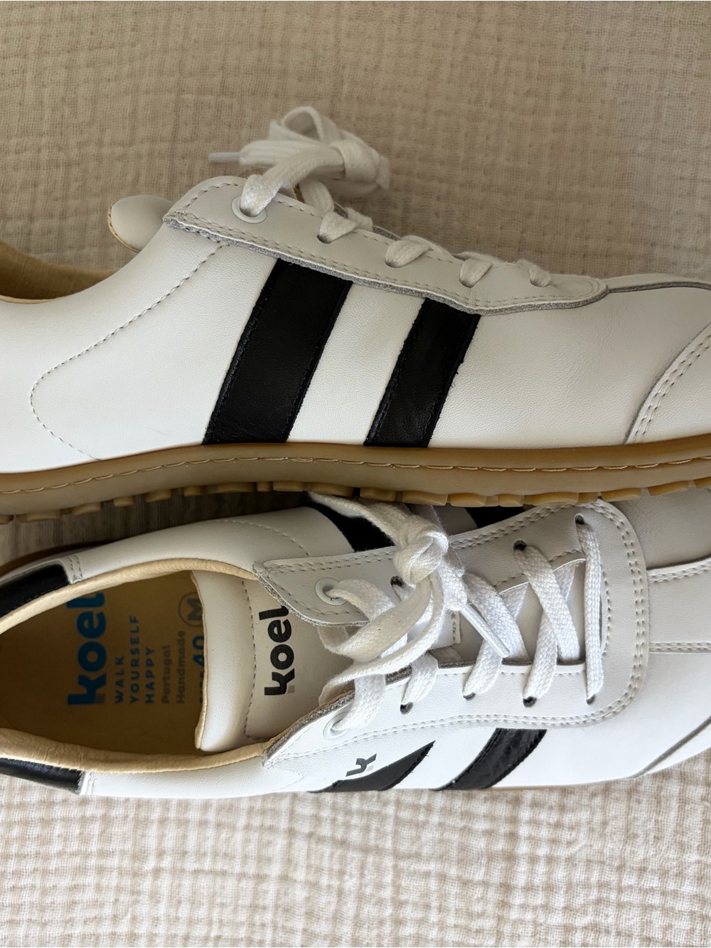 Koel White and Black Women's Casual Sneakers - Picture 3 of 4